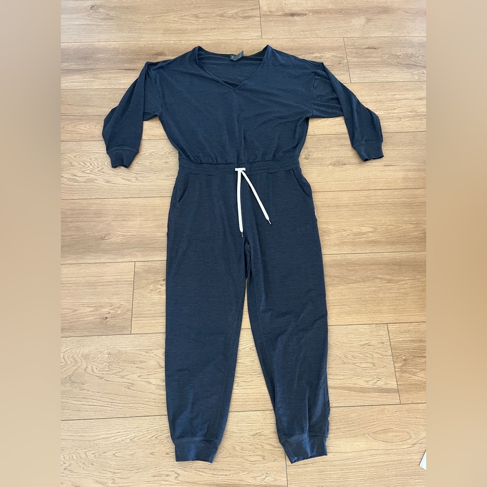 Vuori Long Sleeve Jumpsuit - Dark Blue - Size L